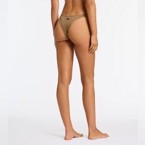 Triangl Gold Women's small tine sparkle brown bikini swim bottom maia swimsuit